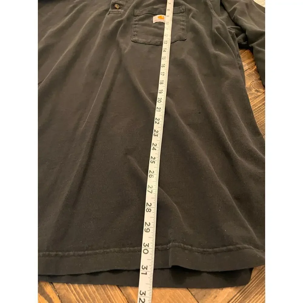 Carhartt Original Fit Long Sleeve Shirt Men 2XL Workwear Western Cowboy Outdoor
